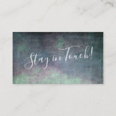 Carte D'accompagnement Grunge bleu vert pourpre "Nous avons déménagé" (Dos)