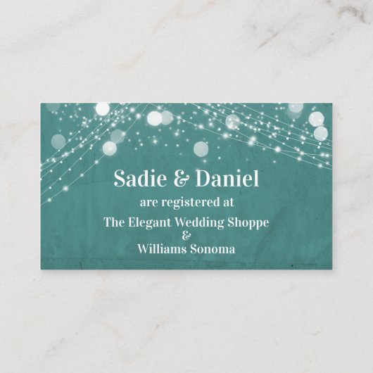 Carte D'accompagnement Grunge Lights Décontracté Script Turquoise Cadeau  (Dos)