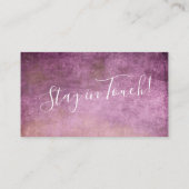 Carte D'accompagnement Grunge rose framboise "Nous avons bougé" (Dos)