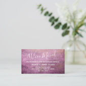 Carte D'accompagnement Grunge rose framboise "Nous avons bougé" (Debout devant)