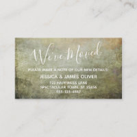 Grunge texturé Brown et moutarde "Nous avons bougé