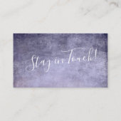 Carte D'accompagnement Grunge texturé violet "Nous avons déménagé (Dos)