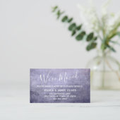 Carte D'accompagnement Grunge texturé violet "Nous avons déménagé (Debout devant)