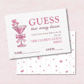 Carte D'accompagnement Guess How Many Kisses Game Card A Tiny Bit Engaged