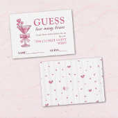 Carte D'accompagnement Guess How Many Kisses Game Card A Tiny Bit Engaged