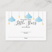 Carte D'accompagnement Guess How Many Stars Baby Shower Game (Devant)
