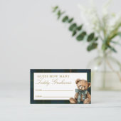 Carte D'accompagnement Guess How Many Teddy Grahams Baby Shower Game (Debout devant)