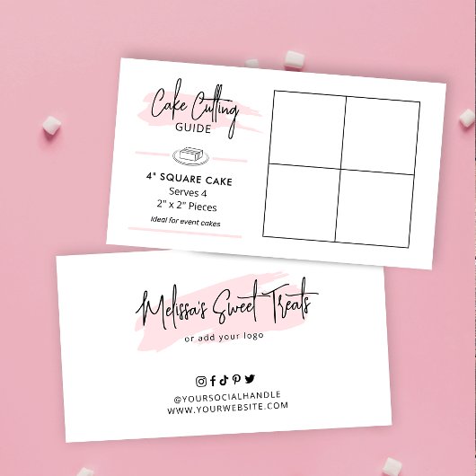 Carte D'accompagnement Guide de coupe de gâteau Carré de 4 po 2x2