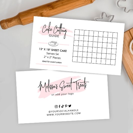 Carte D'accompagnement Guide de coupe de gâteau de fête 12x18" pour porti