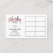 Carte D'accompagnement Guide de coupe de gâteau Diagramme des portions de (Devant)