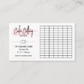 Carte D'accompagnement Guide de découpe de 14 po de Mariage Carré Cake 2x (Devant)