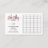 Carte D'accompagnement Guide de découpe des portions de gâteau Carré 2x1 (Devant)