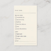 Carte D'accompagnement Guide de soins Plantes élégant Pots botaniques mod (Dos)