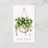 Carte D'accompagnement Guide de soins Plantes pour accrochage de l'aquare (Devant)