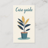 Carte D'accompagnement Guide de soins pour les plantes de maison Commande (Devant)