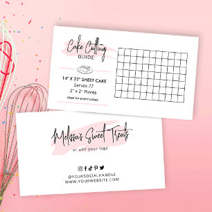 Carte D'accompagnement Guide d'utilisation des gâteaux de 14 x 22 pouces 