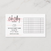 Carte D'accompagnement Guide d'utilisation des gâteaux rectangulaires de  (Devant)