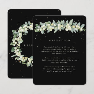 Carte D'accompagnement Guirlande de Sueur de neige noire + Eucalyptus Réc