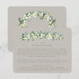 Carte D'accompagnement Guirlande Greige Snowberry + Eucalyptus Mode d'emp