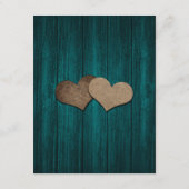 Carte D'accompagnement Guirlande lumineuse en bois de teinte bleue rustiq (Dos)