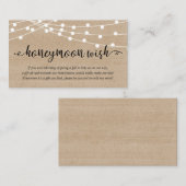 Carte D'accompagnement Guirlande lumineuse pour fête rustique, souhait de (Devant / Derrière)