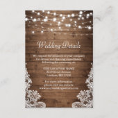 Carte D'accompagnement Guirlande Lumineuse Rustique en Bois pour Décorati (Devant)