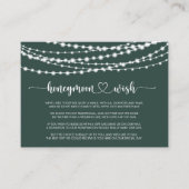 Carte D'accompagnement Guirlande Rustique Lumières Vert Souhait De Lune d (Devant)