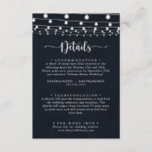 Carte D'accompagnement Guirlandes Lumineuses Rustiques Calligraphie Détai (Devant)