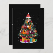 Carte D'accompagnement Guitare Arbre de Noël Drôle (Devant / Derrière)