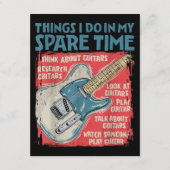 Carte D'accompagnement Guitare Que Je Fais Dans Mon Temps De Rechange Drô (Devant)