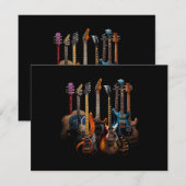 Carte D'accompagnement Guitares le cadeau des guitaristes (Devant / Derrière)