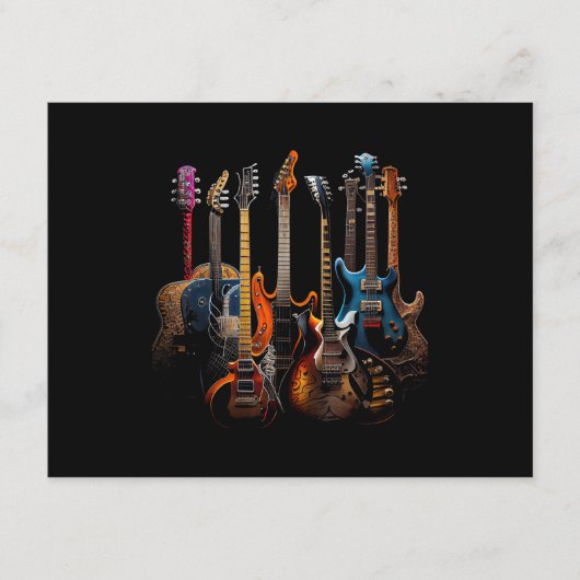 Carte D'accompagnement Guitares le cadeau des guitaristes (Devant)