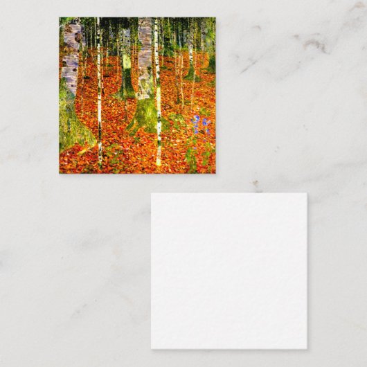 Carte D'accompagnement Gustav Klimt Birch Trees (Devant / Derrière)