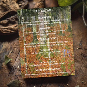 Carte D'accompagnement Gustav Klimt Forest Nature Détails du Mariage