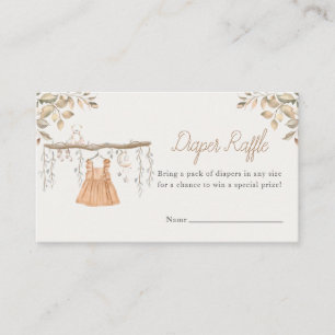 Carte D'accompagnement Hallo Baby shower Boho Vêtements Fille Diaper Raff