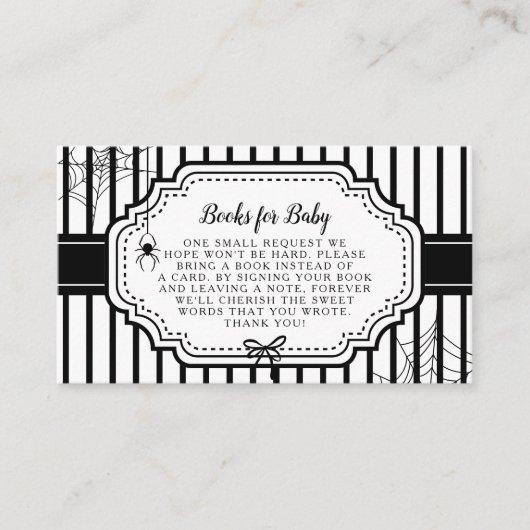 Carte D'accompagnement Halloween Autumn Gothic Livres Éffrayants pour béb (Devant)