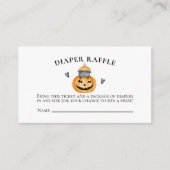 Carte D'accompagnement Halloween Baby shower Citrouille Déchets Raffle (Devant)