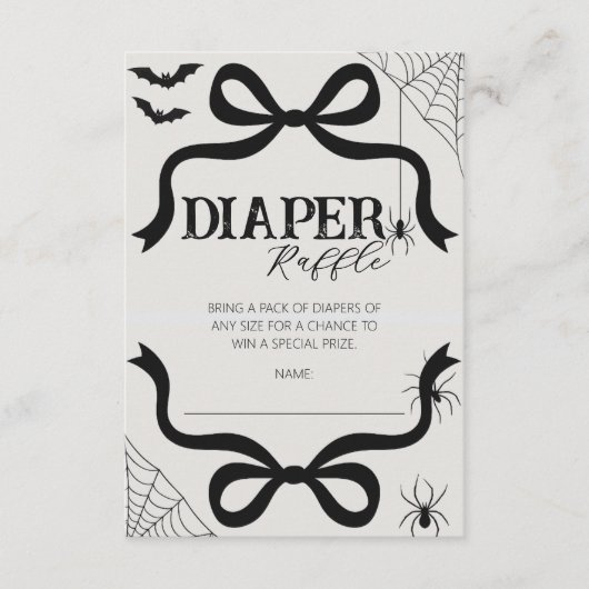 Carte D'accompagnement Halloween Baby shower Déchets Raffin (Devant)