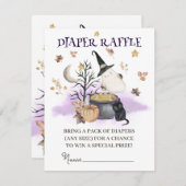 Carte D'accompagnement Halloween Baby shower Déchets Raffle. (Devant / Derrière)