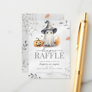 Carte D'accompagnement Halloween Baby shower fantôme Raffin de couche