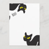 Carte D'accompagnement Halloween, Chat, Noir, Boo ! Design tendance (Dos)