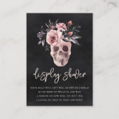 Carte D'accompagnement Halloween crâne floral douche d'affichage (Devant)