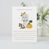Carte D'accompagnement Halloween Cute Ghost Livres Pour Baby shower (Debout devant)