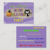 Carte D'accompagnement Halloween éffrayant (Devant / Derrière)