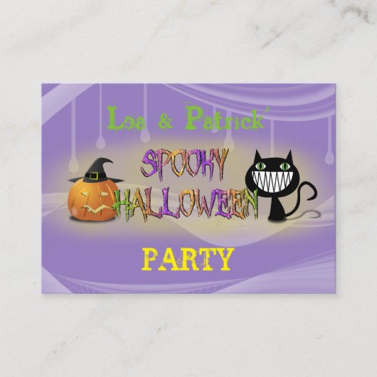 Carte D'accompagnement Halloween éffrayant (Devant)