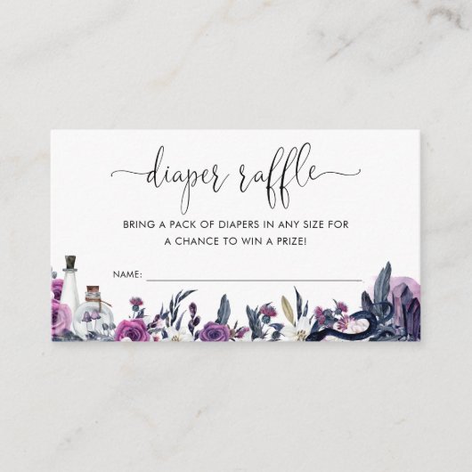 Carte D'accompagnement Halloween floral serpent à crâne couche Raffle Dou (Devant)