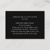 Carte D'accompagnement Halloween gothique violet noir 3,5 x 2,5 Réception (Dos)