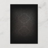 Carte D'accompagnement Halloween Orange & Black Rose Détails du Mariage (Dos)