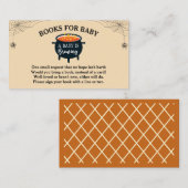 Carte D'accompagnement Halloween sorcière Baby shower Livres pour bébé (Devant / Derrière)