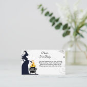 Carte D'accompagnement Halloween sorcière Baby shower Livres pour bébé (Debout devant)